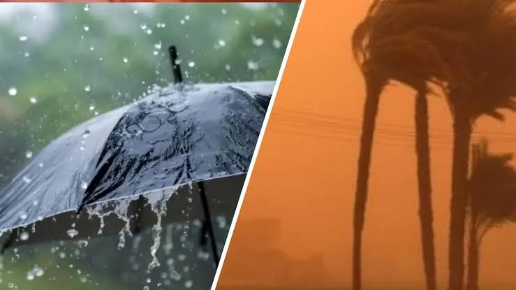 أمطار رعدية ورياح قوية مع تشكل زوابع رملية