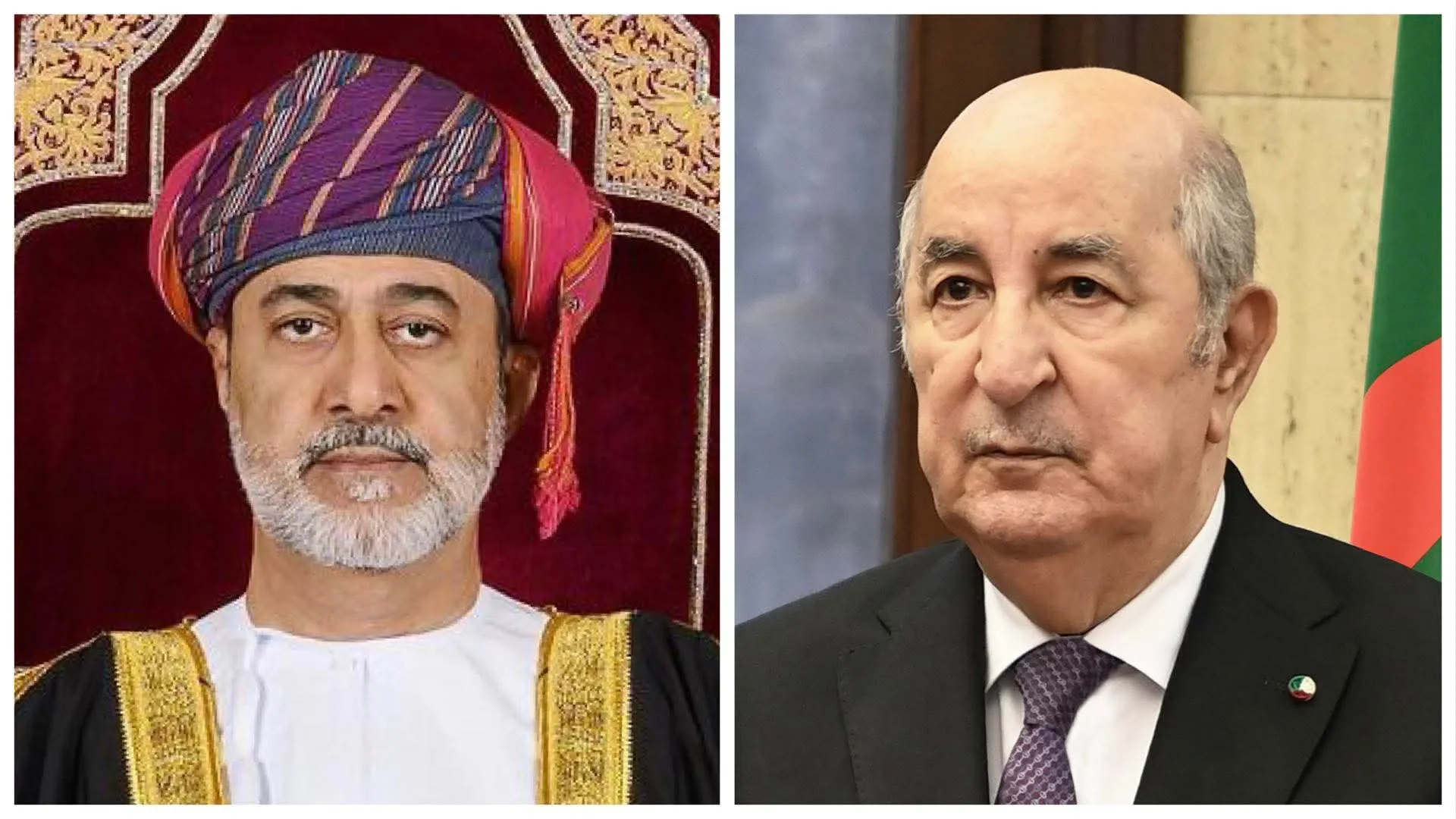 رئيس الجمهورية يجري مكالمة هاتفية مع سلطان عمان الشقيقة