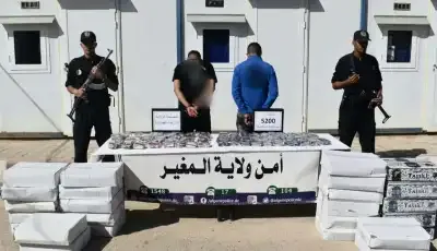 شرطة المغير تحبط عمليتين نوعيتين وتحجز كميات معتبرة من السلع المهربة