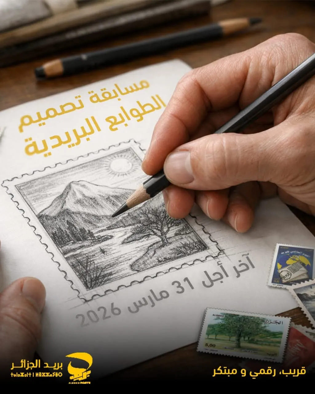 بريد الجزائر يطلق مسابقة لتصميم الطوابع البريدية