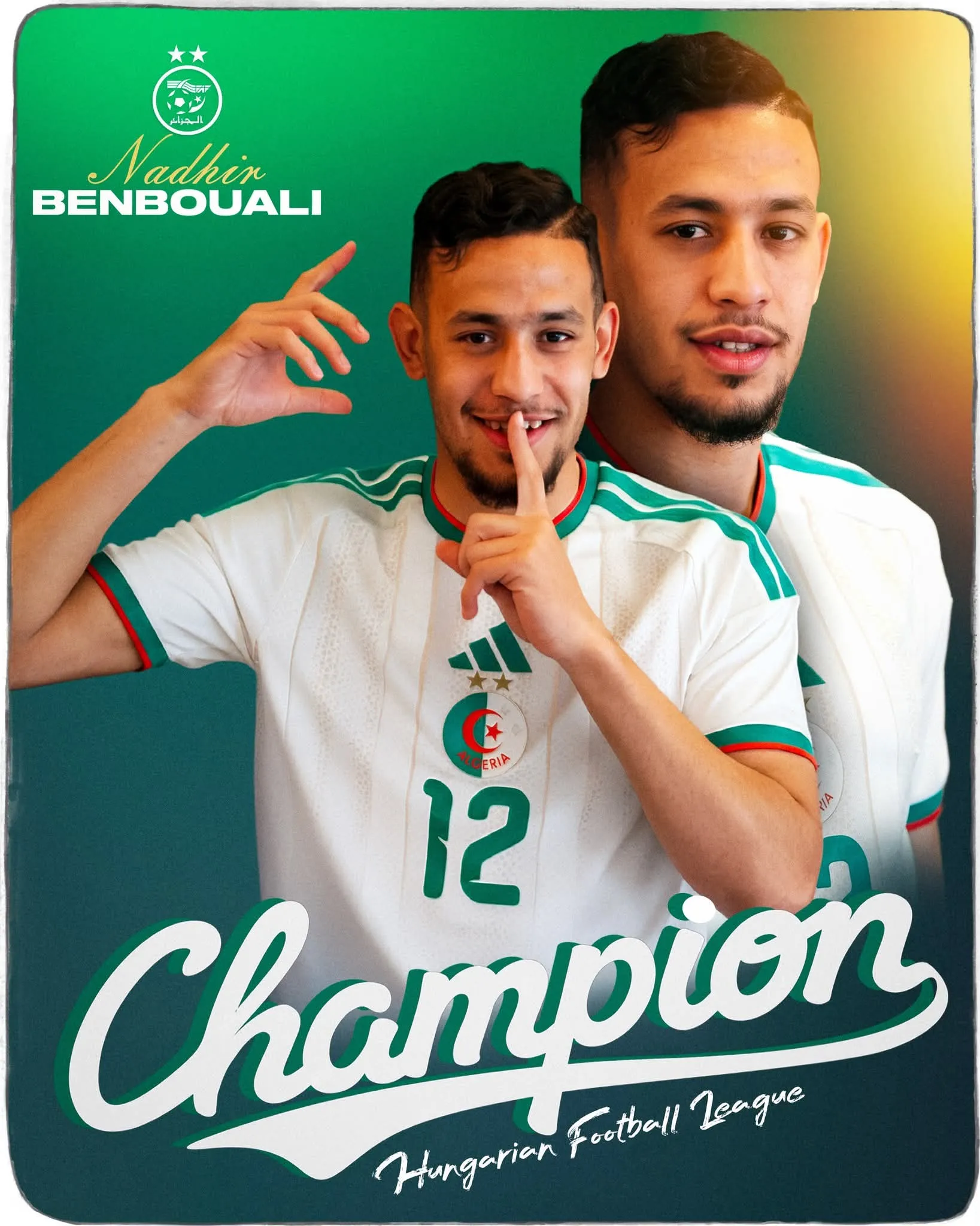 صادي يهنئ بن بوعلي بعد تتويجه بالدوري المجري مع غيور