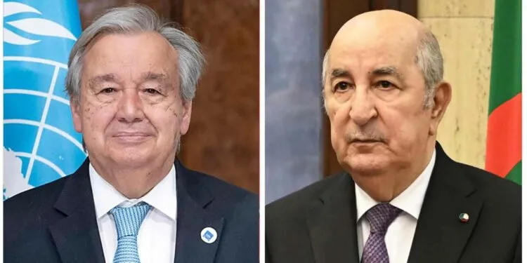 غوتيريش ينقل تحياته للرئيس تبون خلال لقائه الوزير الأول العرباوي