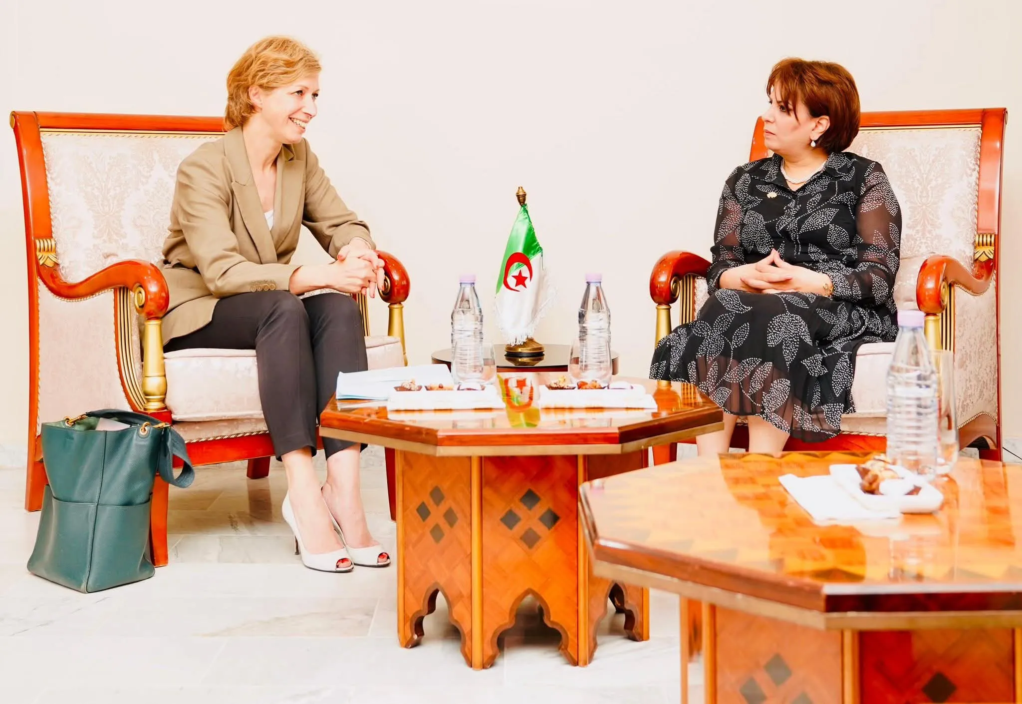 وزيرة الثقافة تستقبل رئيسة معهد العالم العربي بباريس