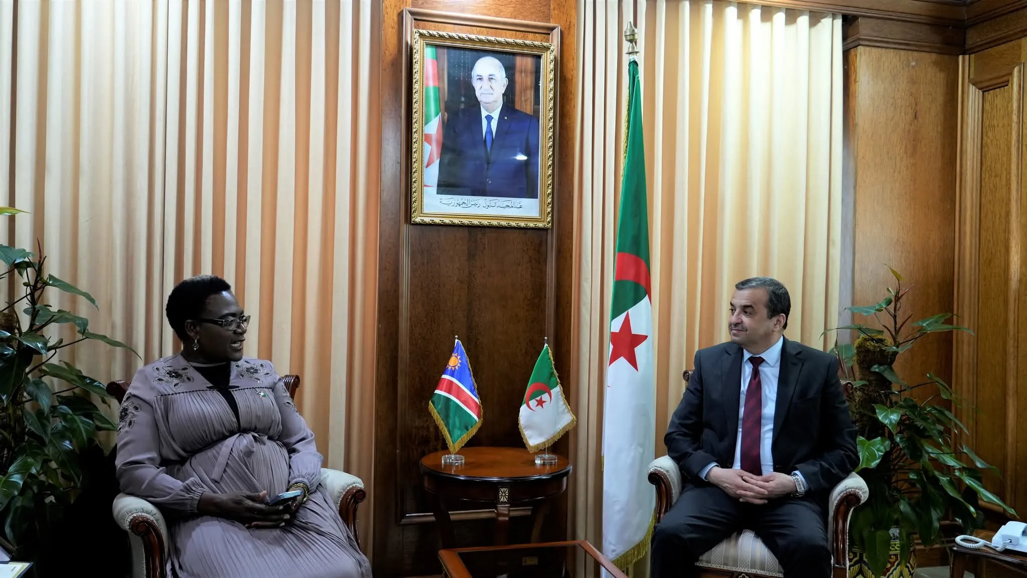 عرقاب يستقبل المستشارة الخاصة لرئيسة جمهورية ناميبيا