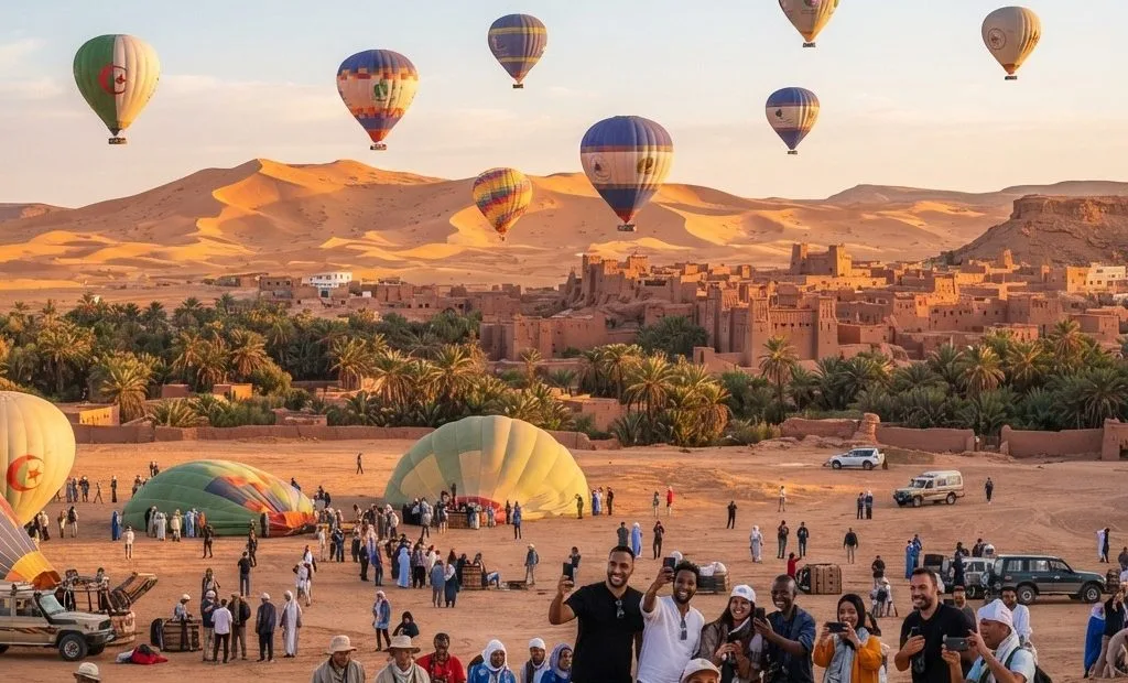 أزيد من70مشاركا في تظاهرة دولية للطائرات الورقية ومناطيد الهواء الساخن