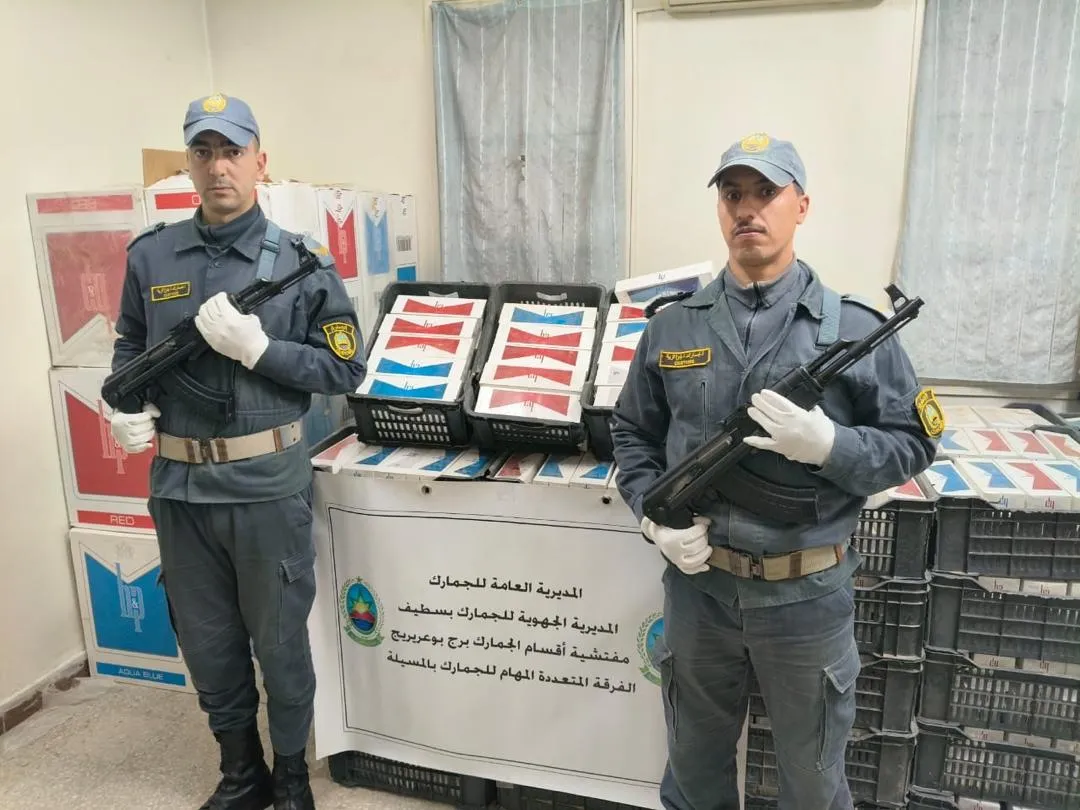 سطيف..حجز كميات كبيرة من السجائر والشمة ومعسل الفاخر