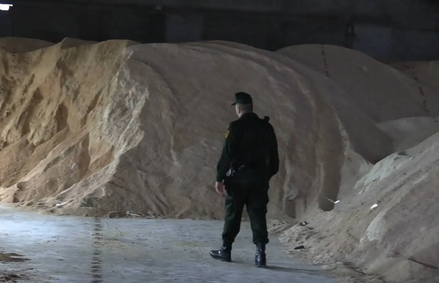 حجز كمية ضخمة من المواد المدعمة الموجهة لتغذية الحيوانات