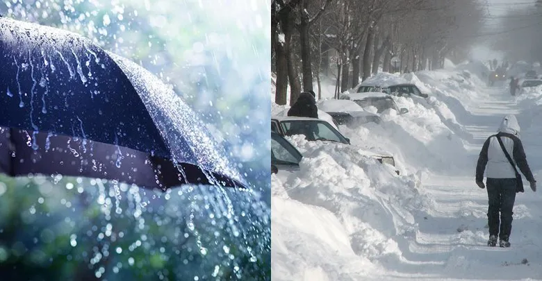 أمطار رعدية وثلوج كثيفة في هذه الولايات