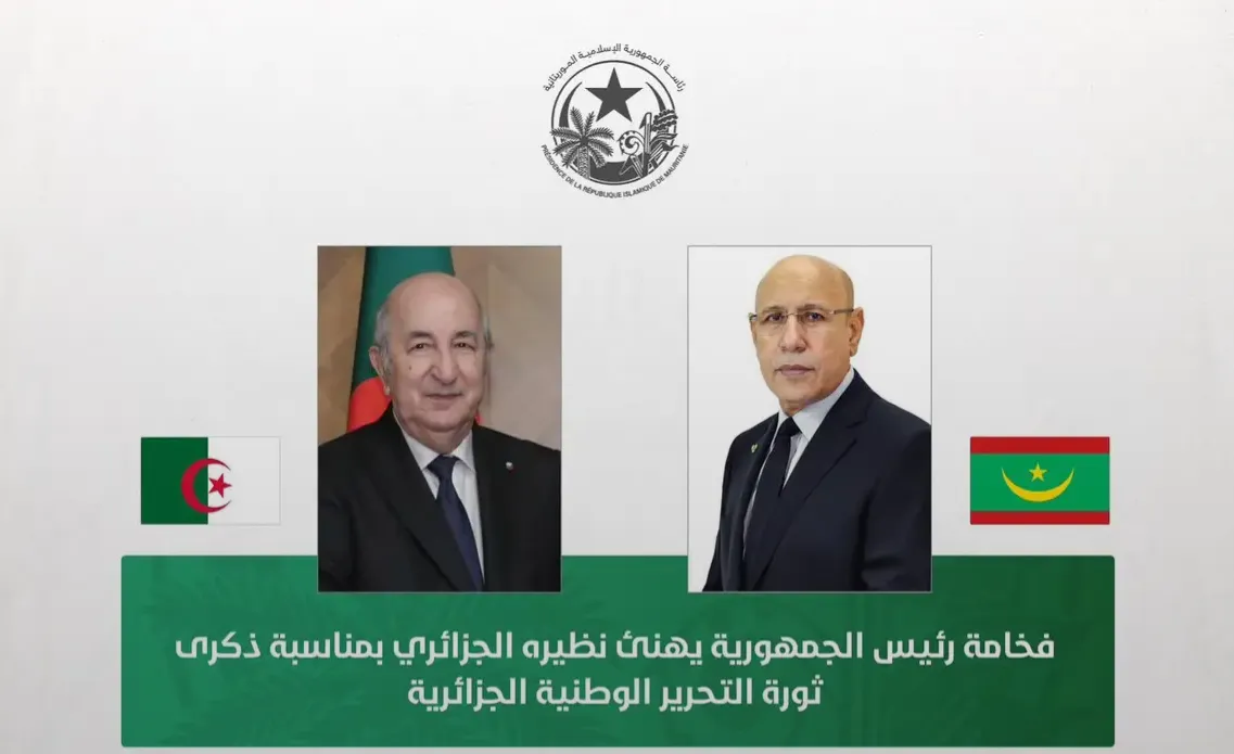 الرئيس الغزواني يشيد بالعلاقات الموريتانية الجزائرية