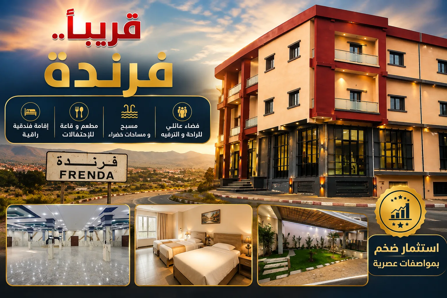 قريبا..فرندة تفتتح أحد أضخم المشاريع السياحية الخاصة بتيارت