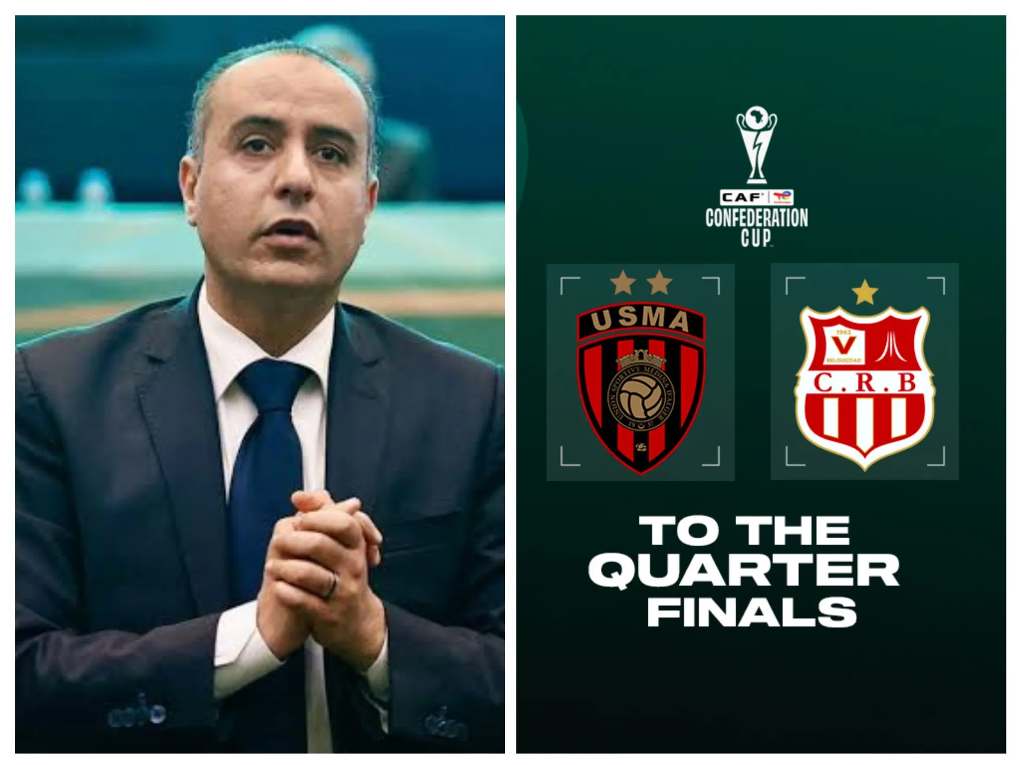 صادي يهنئ اتحاد الجزائر وشباب بلوزداد