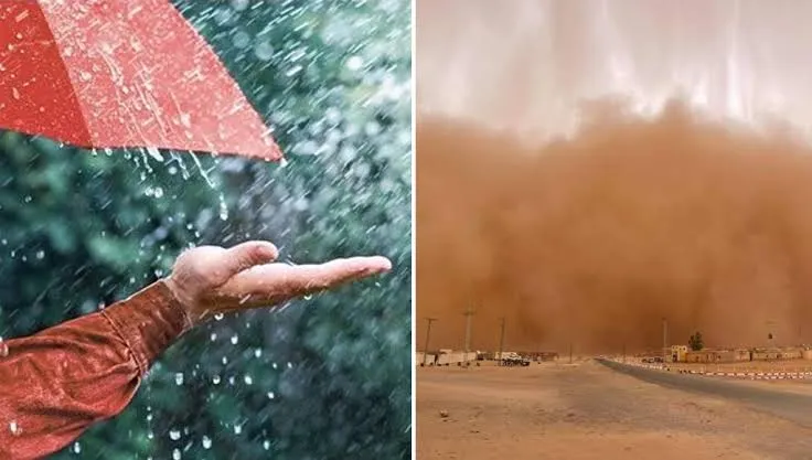 أمطار رعدية زوابع رملية في هذه الولايات