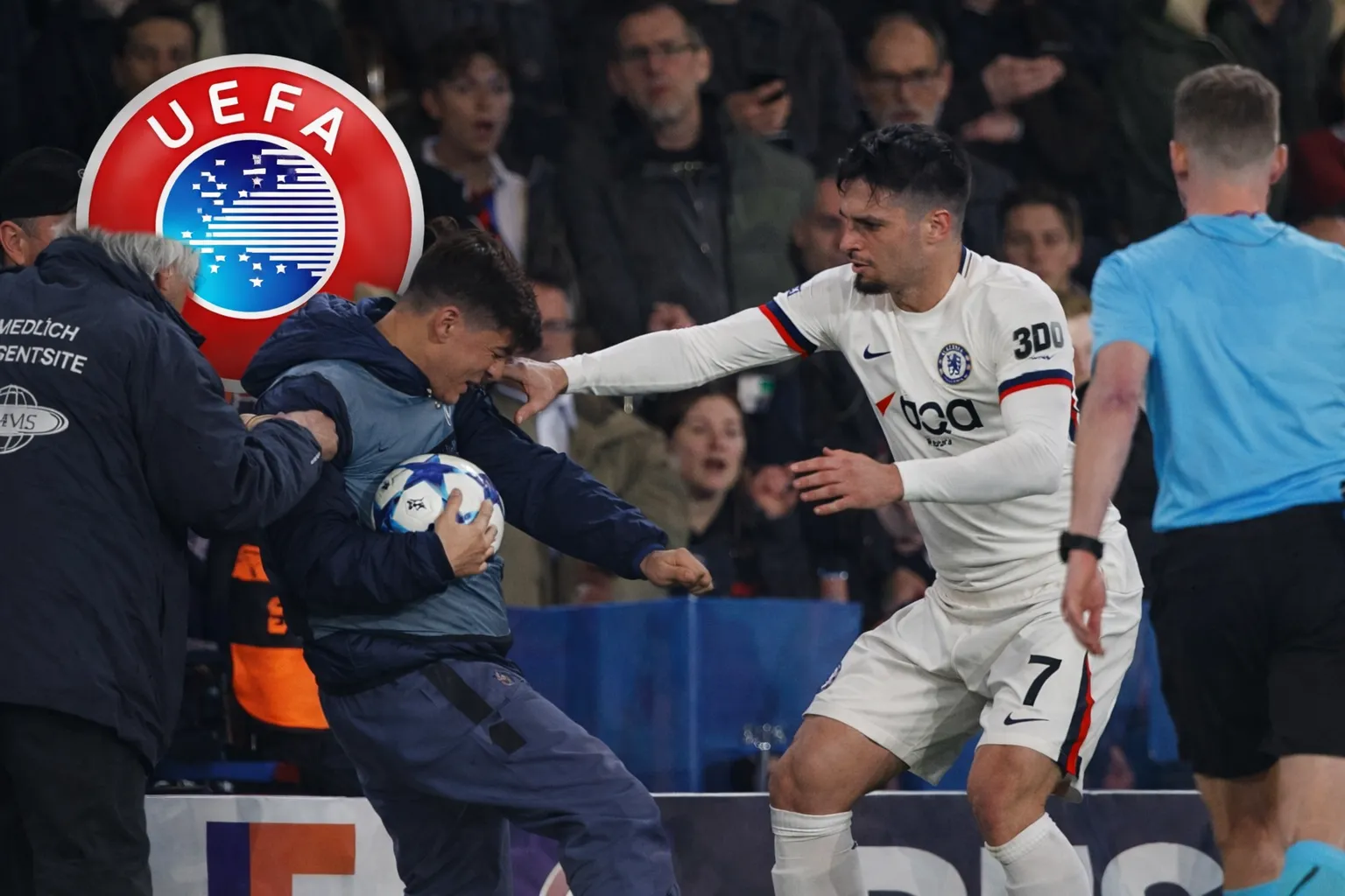 حادثة بيدرو نيتو تشعل الجدل…UEFA يتدخل بعد واقعة جامع الكرات