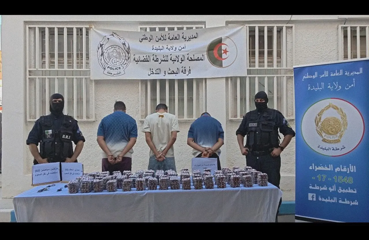 احباط ترويج كميات ضخمة من المؤثرات العقلية بالبليدة