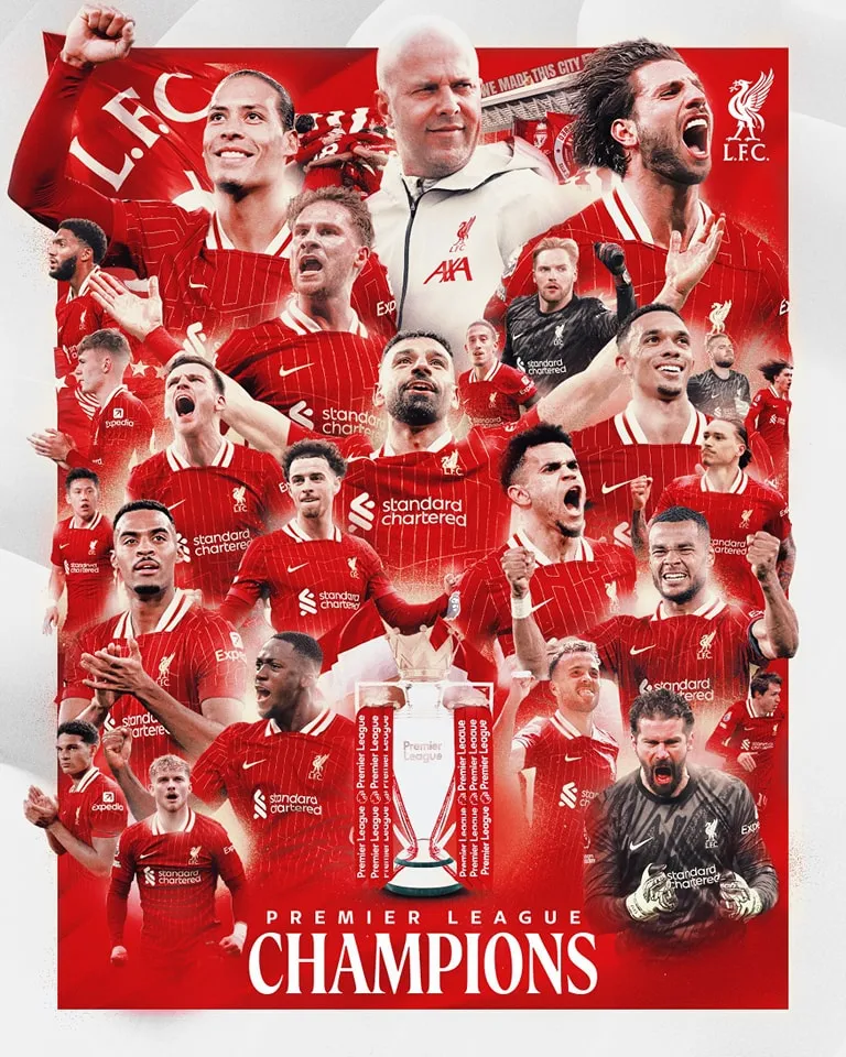 ليفربول يحطم الأرقام ويتوج بطلا لإنجلترا وصلاح يتألق في ليلة التتويج