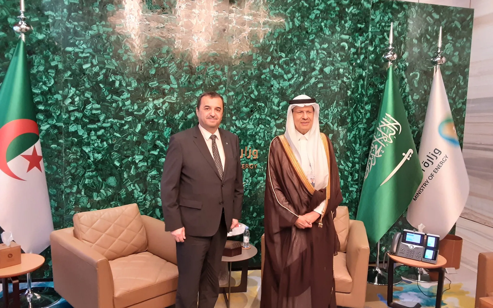 عرقاب يتحادث بالرياض مع وزير الطاقة السعودي