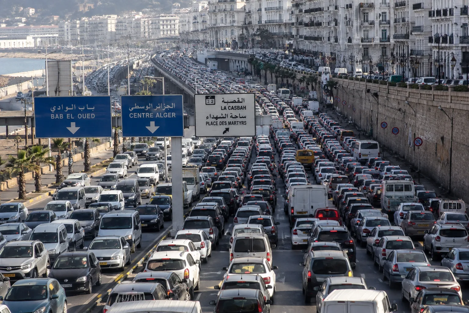 جلاوي يشدد على تسريع إنجاز المشاريع لتخفيف الضغط المروري في العاصمة