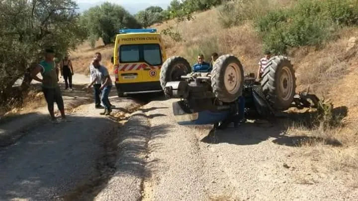 وفاة شخص إثر إنقلاب جرار بعين تموشنت