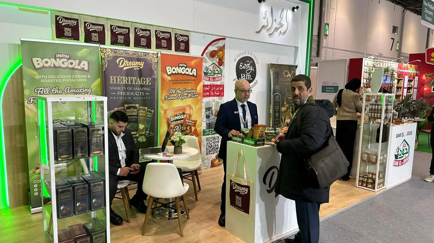 الجزائر تفرض حضورها بقوة في المعرض الدولي للصناعات الغذائية بلندن