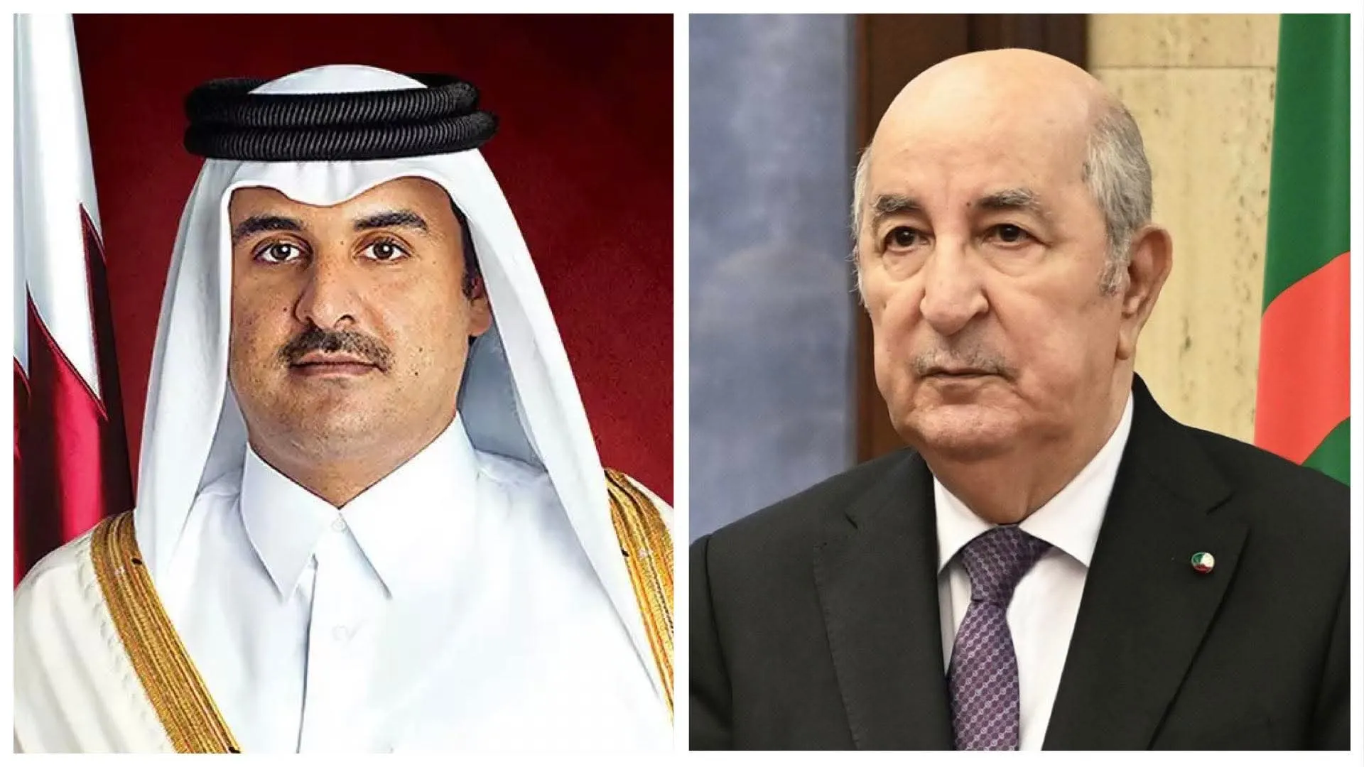 الرئيس تبون يجري مكالمة هاتفية مع أخيه أمير دولة قطر الشقيقة