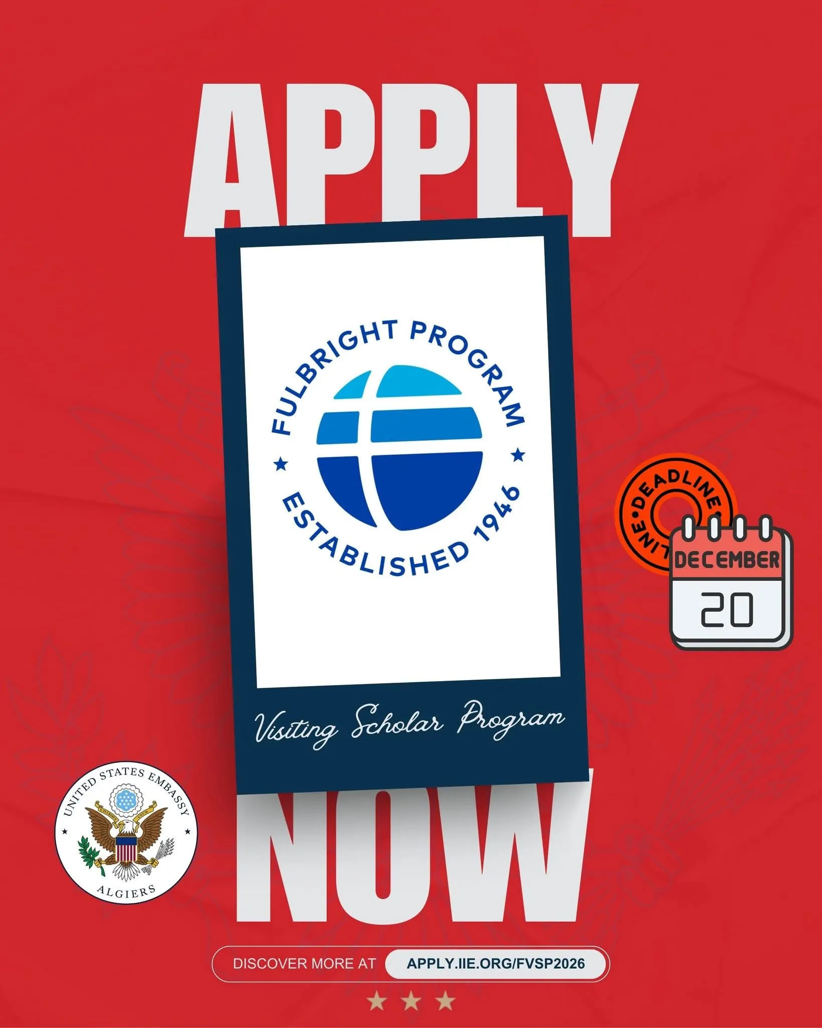 سفارة الولايات المتحدة بالجزائر تفتح باب الترشح لبرنامج فولبرايت