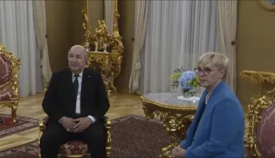 رئيسة سلوفينيا تُرحّب بالرئيس تبون بقصر بردو التاريخي