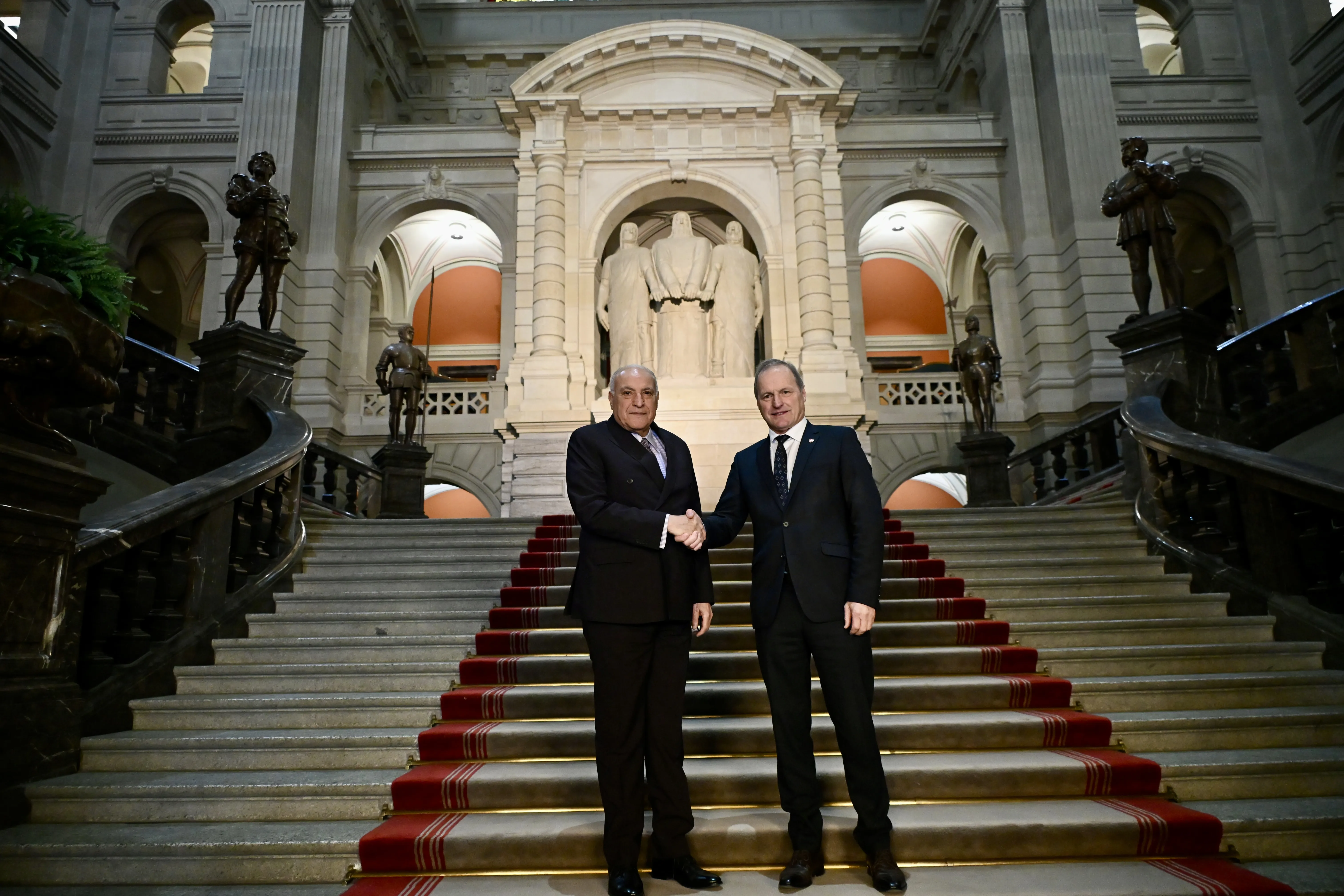 عطاف يستقبل من قبل رئيس المجلس الوطني السويسري