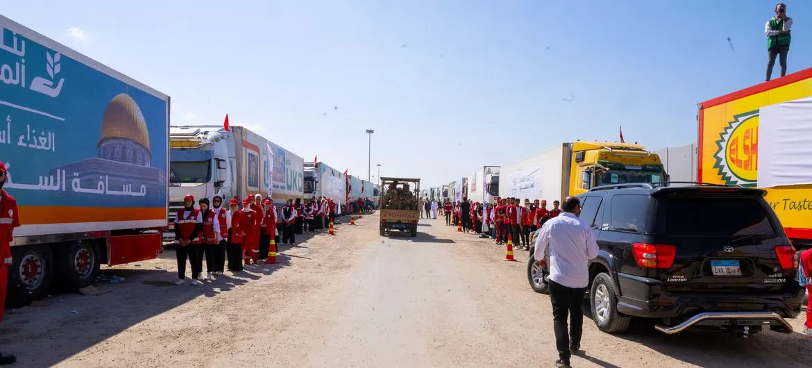 الأمم المتحدة تبدأ توزيع أول مساعدات في غزة